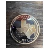 2004 Texas State Quarter in Silver