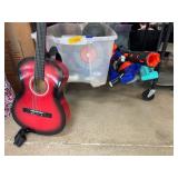 Red Acoustic Guitar, Toys, and Sports Items