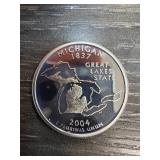 2004 Michigan State Quarter in Silver