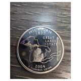 2004 Michigan State Quarter in Silver