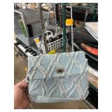 Chisly Denim-Style Handbag With Chain Strap