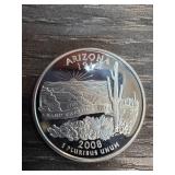Arizona 2008 Silver Quarter Dollar Coin