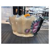 Decorative Ceramic Rose Motif Planter