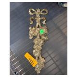 Decorative Brass Wall Plaque with Floral Design