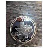 2004 Texas State Quarter in Silver Proof