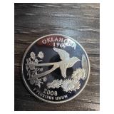 2008 Oklahoma Silver Quarter Dollar Coin