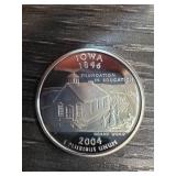 2004 Iowa State Quarter in Silver