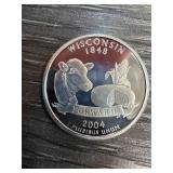 2004 Wisconsin State Quarter in Silver