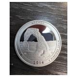 2014 Arches National Park Silver Quarter