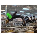 Black Metal Faucet Set with Hot and Cold Handles