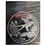 2008 Oklahoma State Quarter in Silver