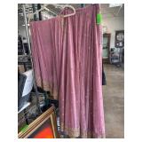 Pink Embroidered Sheer Fabric with Beaded Detailin