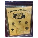 History of Medicine Coin Coll Display Silvers+