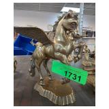 Brass Winged Horse Sculpture