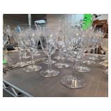 Clear Etched Crystal Stemware