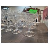 Clear Glass Etched Stemware
