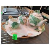 Fitz & Floyd Calla Lily Tea Set with Tray