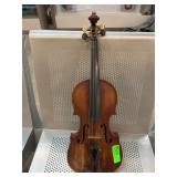 Wooden Violin With Bow and Tuning Pegs
