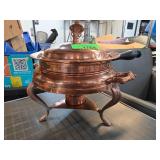 Copper Chafing Dish with Lid and Stand