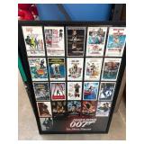 Framed James Bond Movie Posters Collage