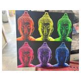 Pop Art Buddha Multi-Color Screen Print Panel
