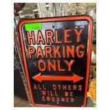 Heavy Metal Harley Parking Only Sign