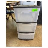Sterilite Three-Drawer Plastic Storage Unit
