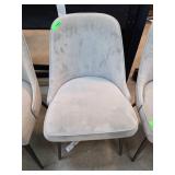 West Elm Gray Upholstered Dining Chair