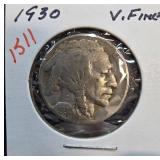1930 Buffalo Nickel in Very Fine Condition