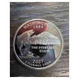 Washington State 2007 Silver Quarter Dollar