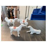 Ceramic Horse Figurines with Labels