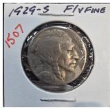1929-S Buffalo Nickel in Fine/Very Fine Condition