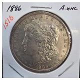1886 Morgan Silver Dollar in AU Condition