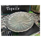 Metal Serving Bowl with Ornate Handles