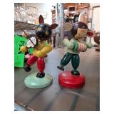 Wooden Folk Art Figurines on Stands