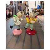 Wooden Animal Figurines With Musical Instruments