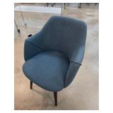 Modern Upholstered Chair with Wooden Legs