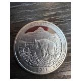 2011 Glacier National Park Silver Quarter
