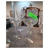 Crystal Stemware With Etched Floral Design