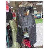 Diamond Plate Genuine Leather Motorcycle Chaps