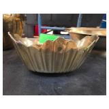 Brass Fluted Bowl with Scalloped Shape