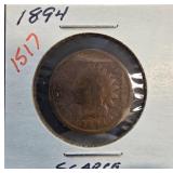 1894 Indian Head One Cent Coin