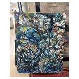 Abstract Acrylic Painting on Canvas