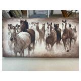 Canvas Artwork Depicting Running Horses