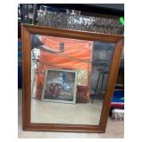 Wood-Framed Decorative Wall Mirror