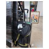 Black Rolling Backpack with Telescoping Handle