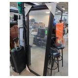 Rectangular Framed Floor Mirror with Black Finish