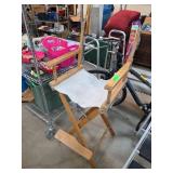 Wooden Folding Directors Chair with Canvas Seat