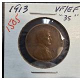 1913 Lincoln Wheat Cent VF-EF Condition