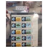 1970 Save Our Soil, Water, Air Stamp Block